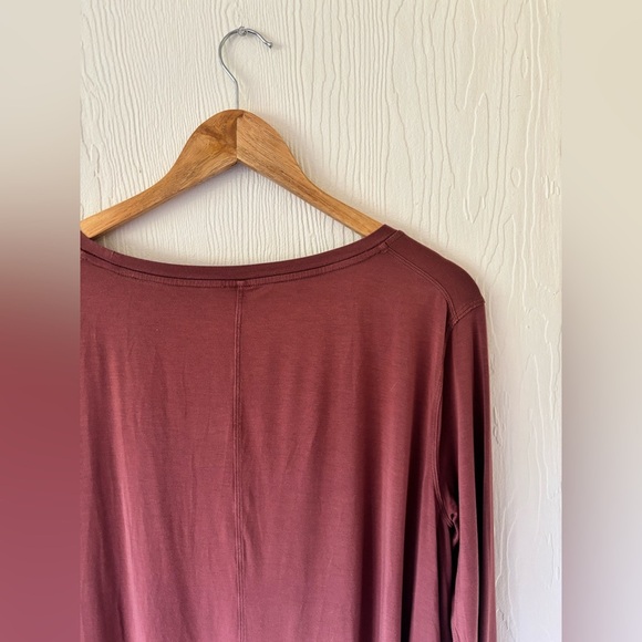 Lululemon Up for Down Time Long Sleeve - Dark Terracotta Long Sleeve Short Top - Picture 11 of 11